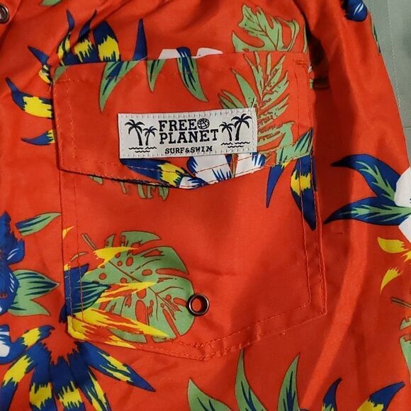 Free Planet Swim Board Shorts Men's XL orange - Picture 7 of 7